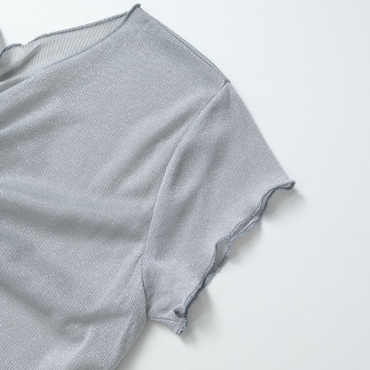 The Fine.b - Korean Women Fashion - #womensfashion - Metallic Tee - 8