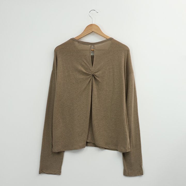 The Fine.b - Korean Women Fashion - #womensfashion - Linen Twist Tee - 6