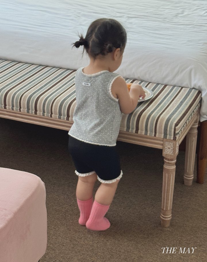 The May - Korean Children Fashion - #Kfashion4kids - Lace Dot Sleeveless Tee - 5