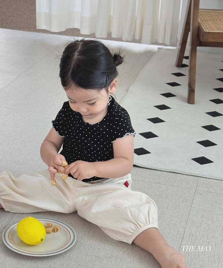 The May - Korean Children Fashion - #kidzfashiontrend - Dot Wavy Tee - 4