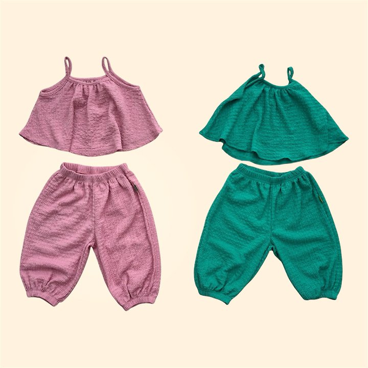 The May - Korean Children Fashion - #discoveringself - Sweet Pleated Sleeveless Set - 5
