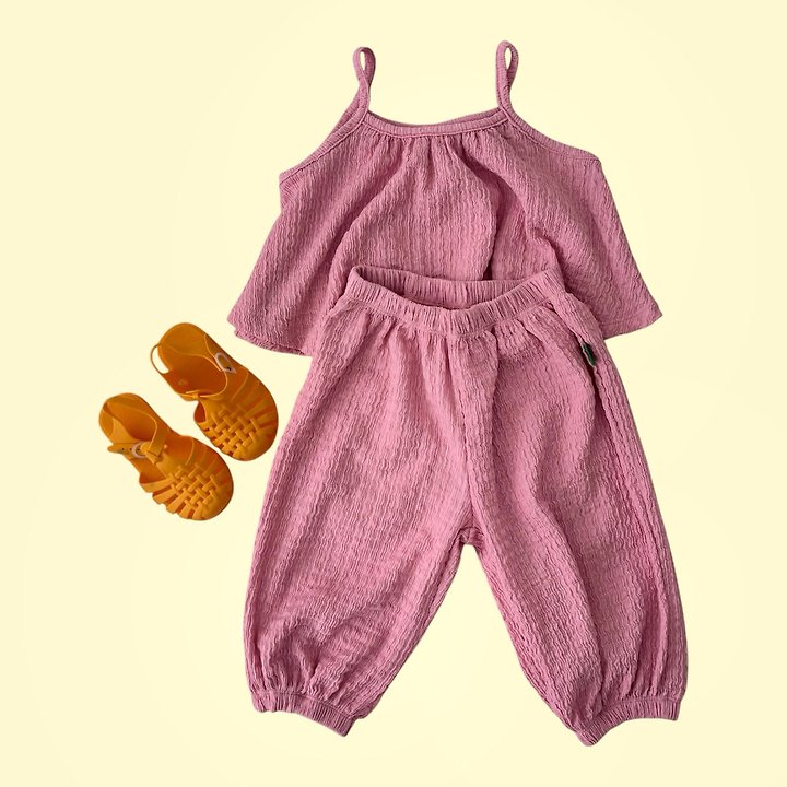 The May - Korean Children Fashion - #kidsshorts - Sweet Pleated Sleeveless Set - 7