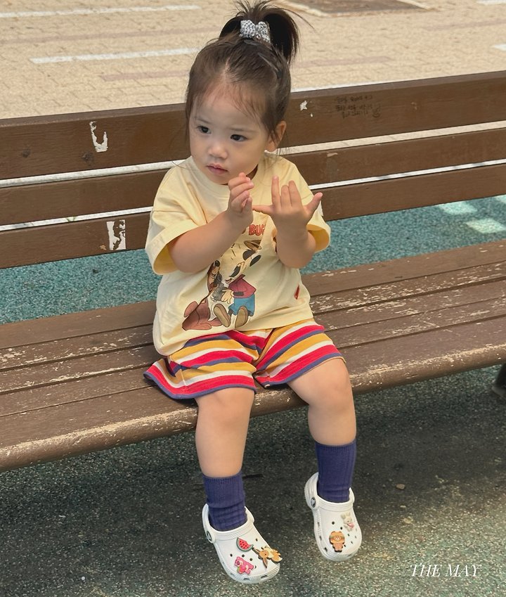The May - Korean Children Fashion - #kidzfashiontrend - Beach Stripe Pants - 5