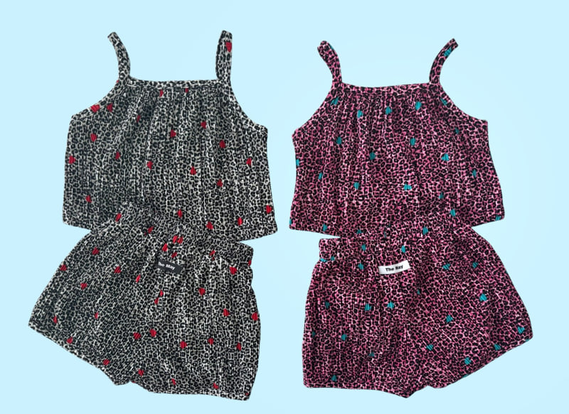 The May - Korean Children Fashion - #littlefashionista - Leopard Pleats Summer Set
