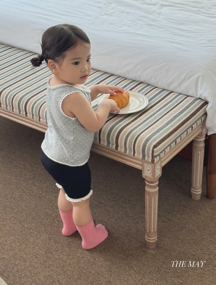 The May - Korean Children Fashion - #magicofchildhood - Lace Dot Sleeveless Tee - 7