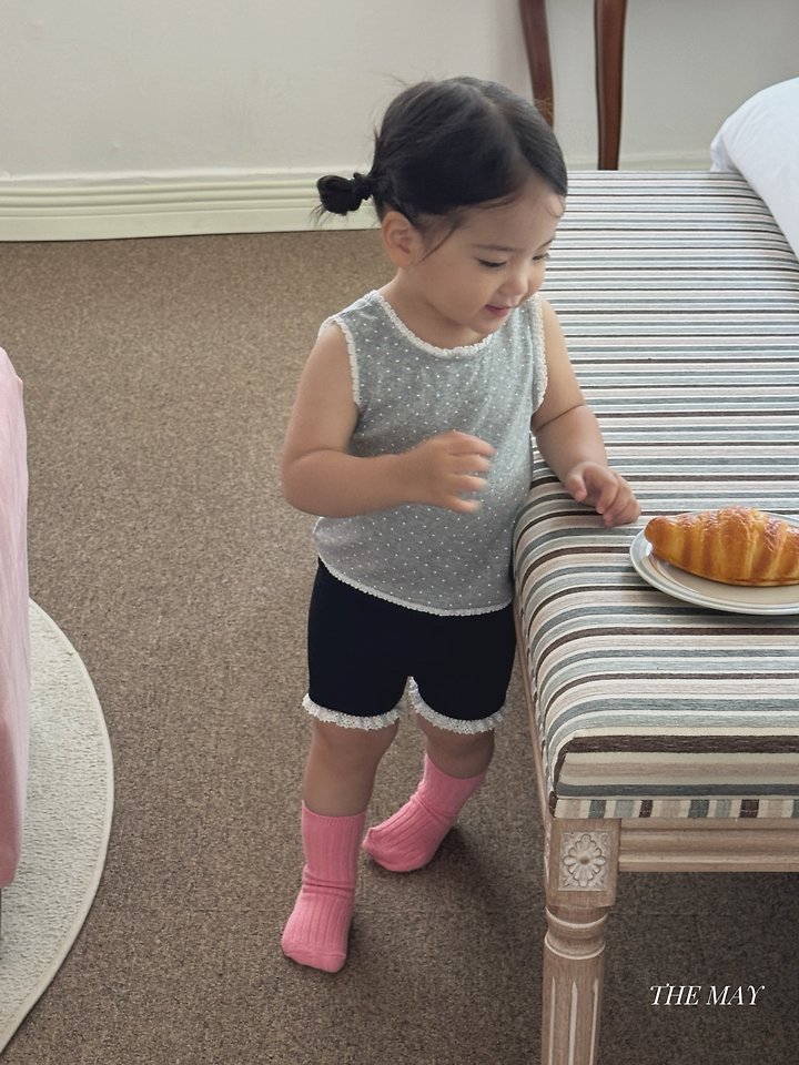 The May - Korean Children Fashion - #minifashionista - Lace Dot Sleeveless Tee - 8
