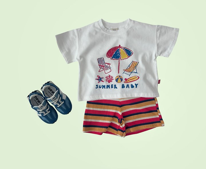 The May - Korean Children Fashion - #prettylittlegirls - Beach Stripe Pants - 10