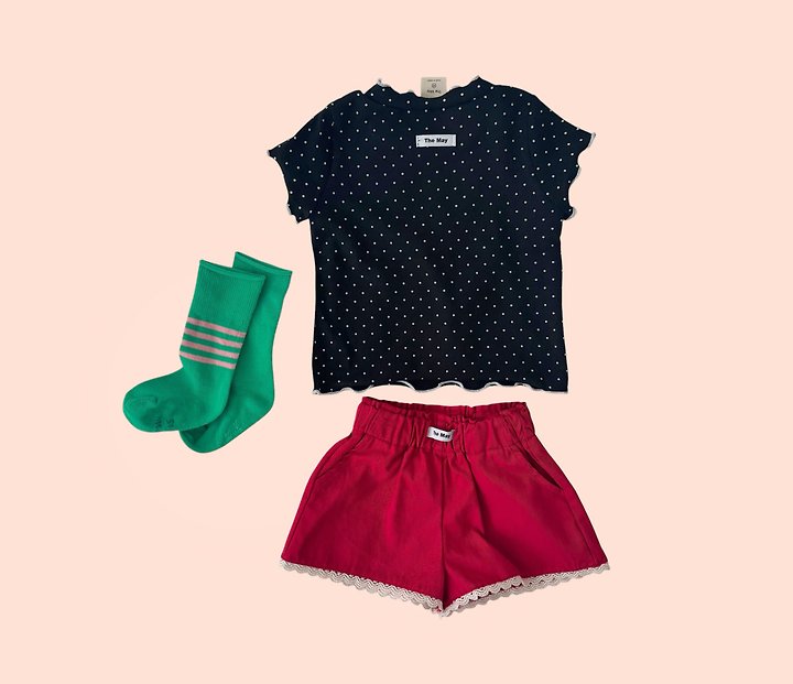The May - Korean Children Fashion - #stylishchildhood - Dot Wavy Tee - 11