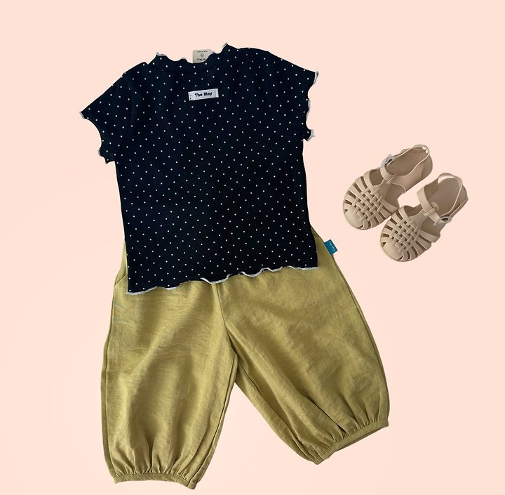 The May - Korean Children Fashion - #todddlerfashion - Dot Wavy Tee - 9