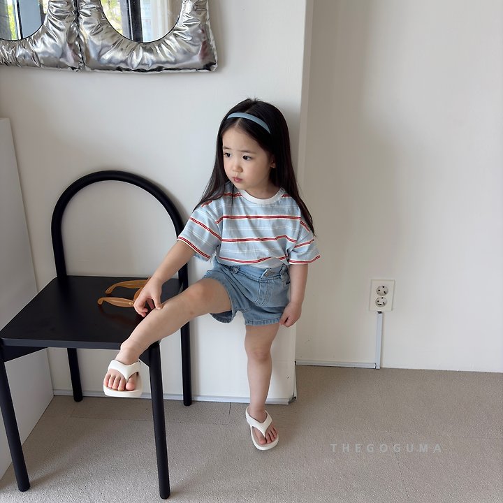 Thegoguma - Korean Children Fashion - #Kfashion4kids - Double Denim Shorts - 11