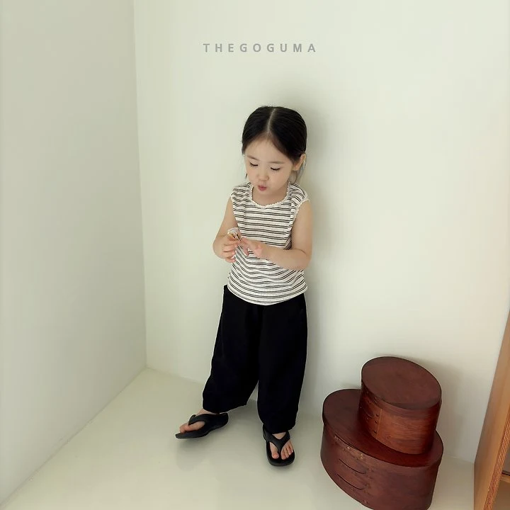 Thegoguma - Korean Children Fashion - #Kfashion4kids - Colorful Stripe Sleeveless Top - 8