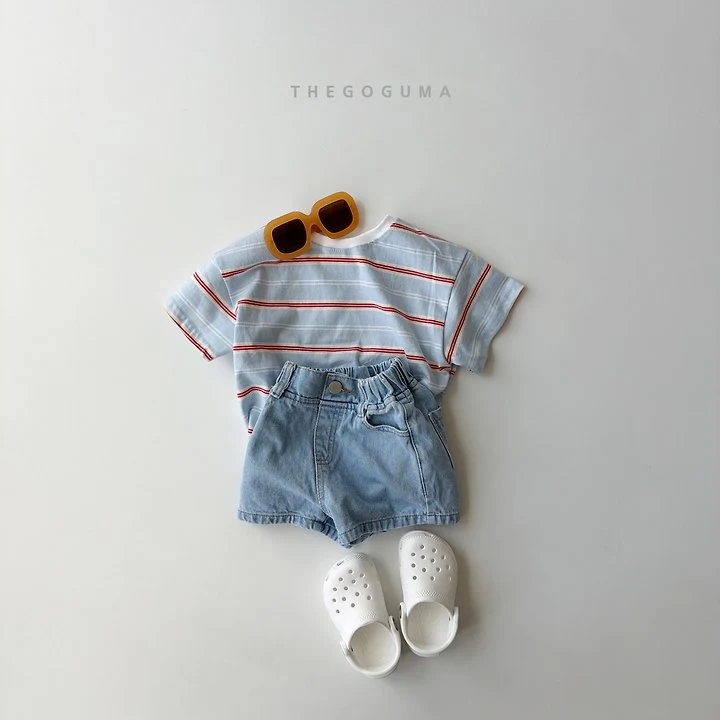Thegoguma - Korean Children Fashion - #childofig - Double Denim Shorts - 3