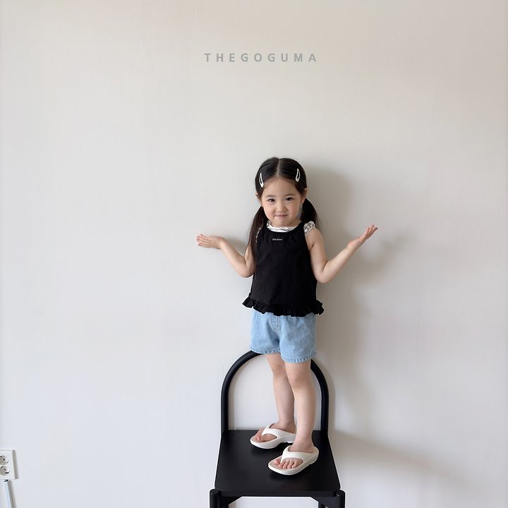 Thegoguma - Korean Children Fashion - #discoveringself - Double Denim Shorts - 6