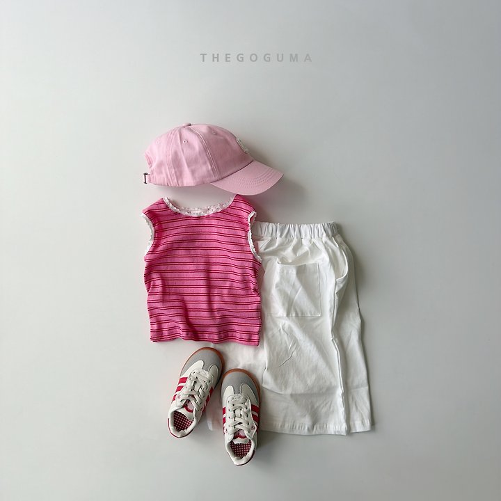 Thegoguma - Korean Children Fashion - #discoveringself - Colorful Stripe Sleeveless Top - 3