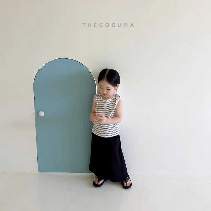 Thegoguma - Korean Children Fashion - #discoveringself - Colorful Stripe Sleeveless Top - 4
