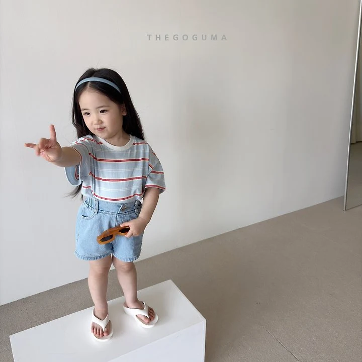 Thegoguma - Korean Children Fashion - #kidsshorts - Tams Striped Tee - 11