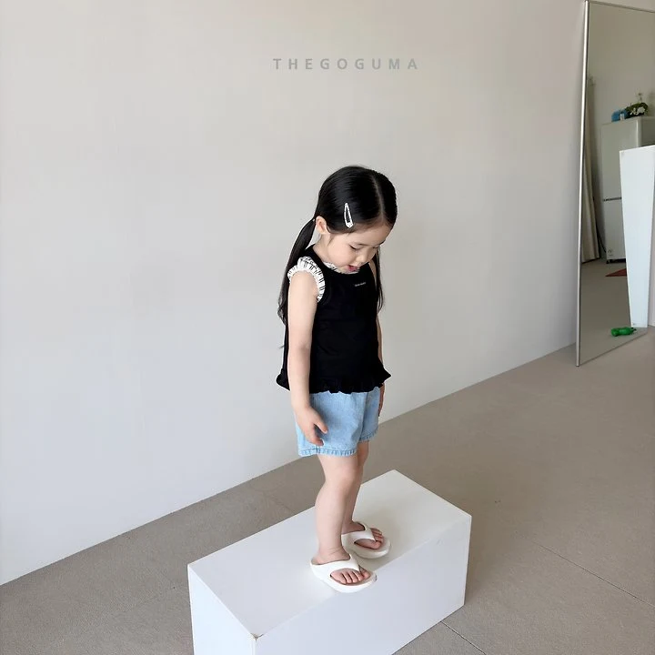 Thegoguma - Korean Children Fashion - #kidsshorts - Double Denim Shorts - 8