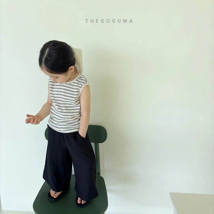 Thegoguma - Korean Children Fashion - #kidsshorts - Colorful Stripe Sleeveless Top - 5