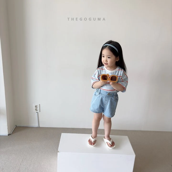 Thegoguma - Korean Children Fashion - #kidsstore - Double Denim Shorts - 9