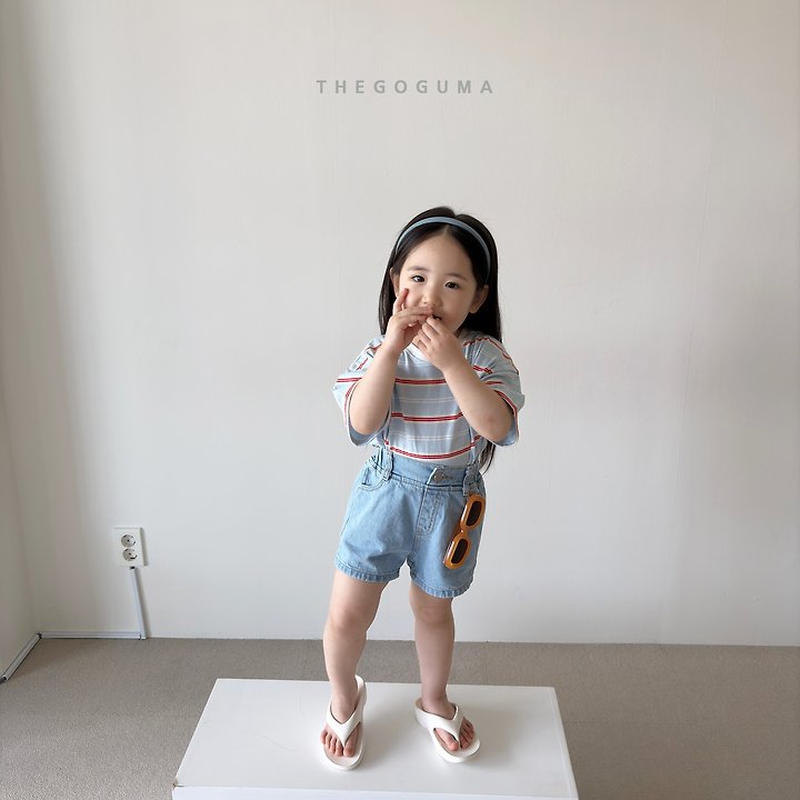 Thegoguma - Korean Children Fashion - #kidzfashiontrend - Double Denim Shorts - 10