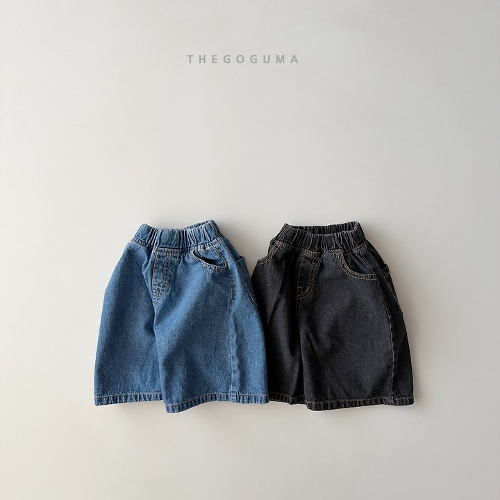 Thegoguma - Korean Children Fashion - #kidzfashiontrend - Label Bermuda Denim Pants