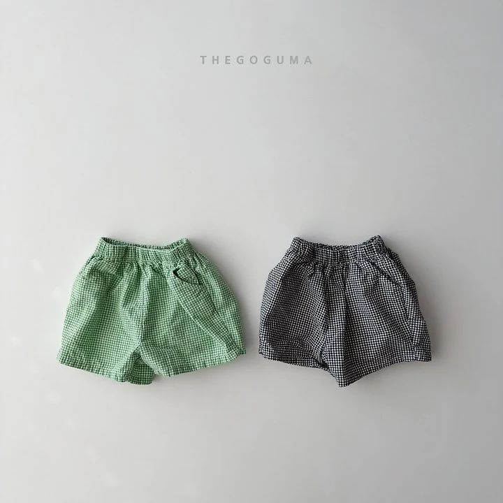 Thegoguma - Korean Children Fashion - #prettylittlegirls - Clip Check Pants
