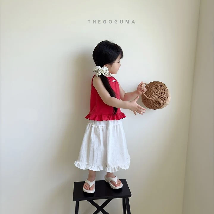 Thegoguma - Korean Children Fashion - #prettylittlegirls - Double Frill Sleeveless Top - 4