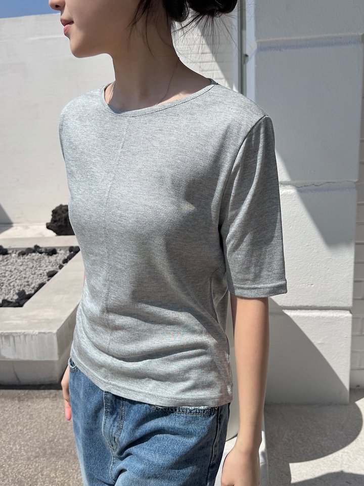 Theres - Korean Women Fashion - #momslook - Ray Tee - 5