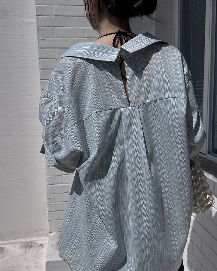 Theres - Korean Women Fashion - #momslook - Kona Striped Shirt - 9