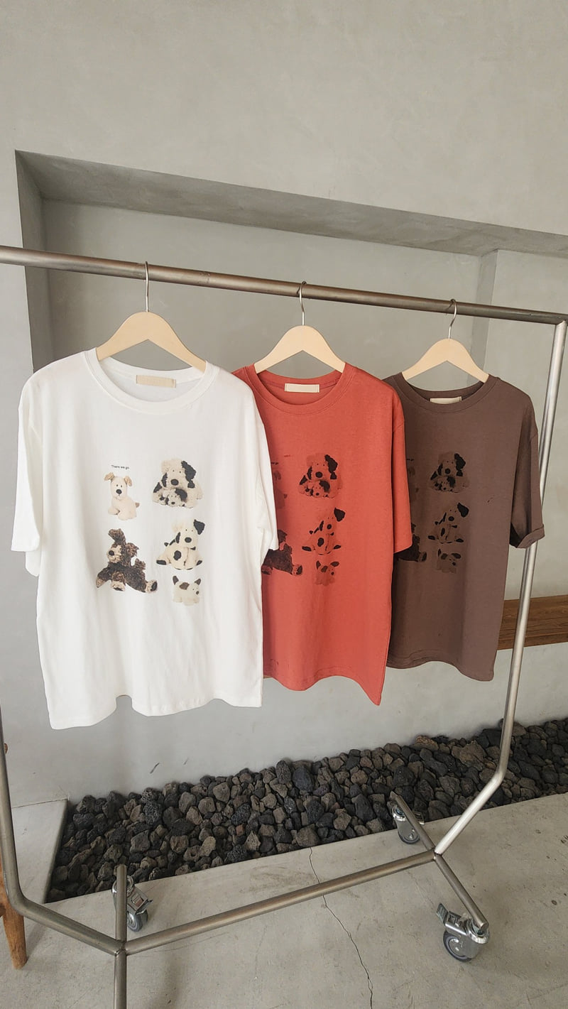 Theres - Korean Women Fashion - #vintageinspired - Puppy Tee