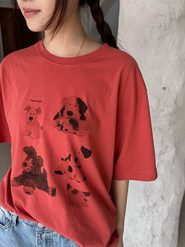 Theres - Korean Women Fashion - #vintagekidsstyle - Puppy Tee - 2