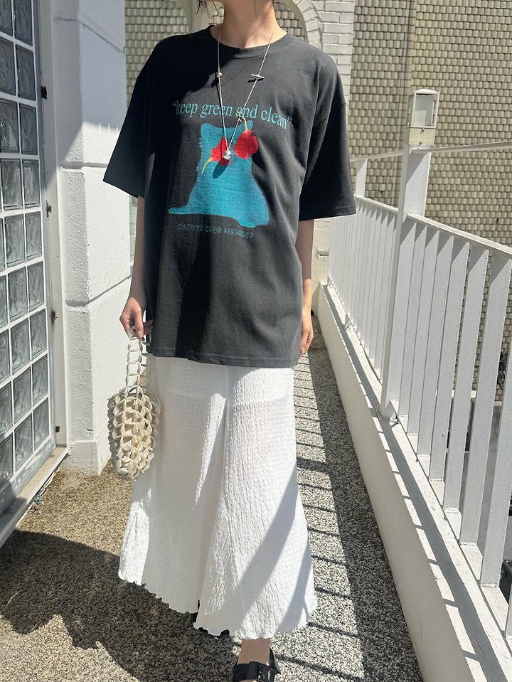 Theres - Korean Women Fashion - #momslook - Cat Flower Tee - 4