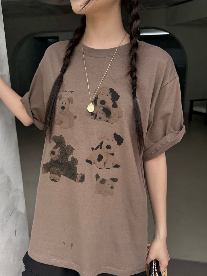 Theres - Korean Women Fashion - #womensfashion - Puppy Tee - 10