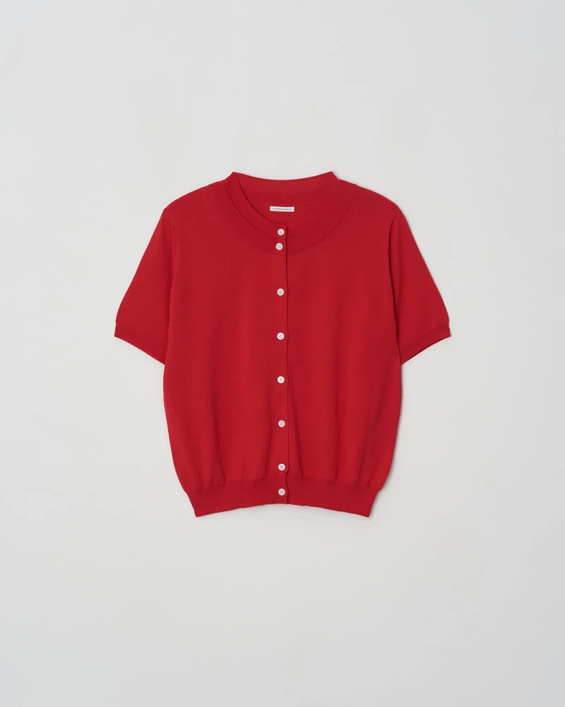 Understanding - Korean Women Fashion - #momslook - Double Neck Knit Short Sleeve Cardigan - 6