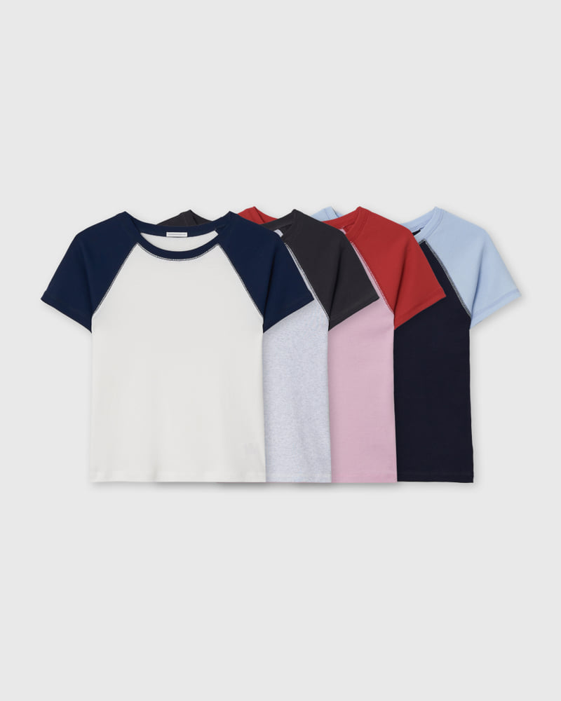 Understanding - Korean Women Fashion - #momslook - Raglan Short Sleeve Tee - 3