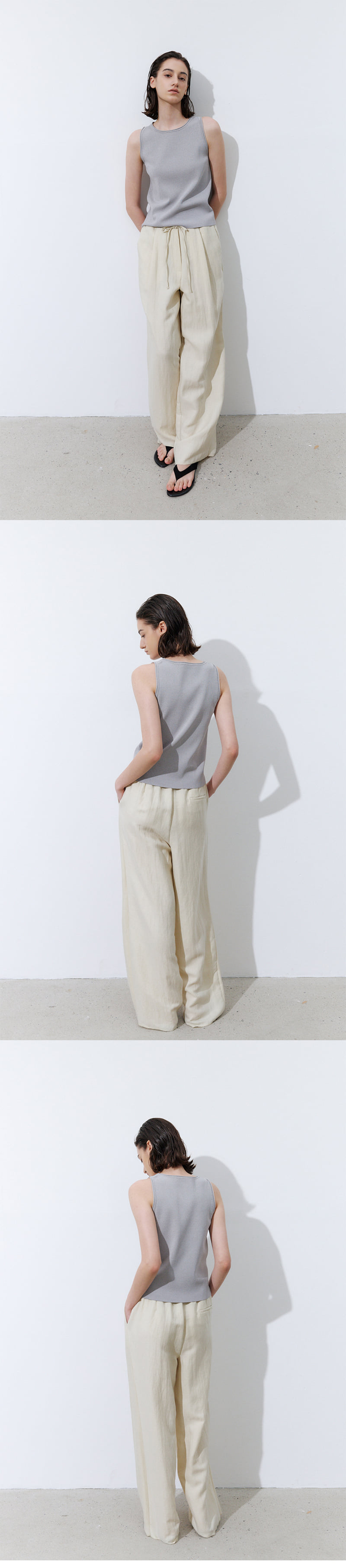 Understanding - Korean Women Fashion - #momslook - String One-Tuck Pants - 5