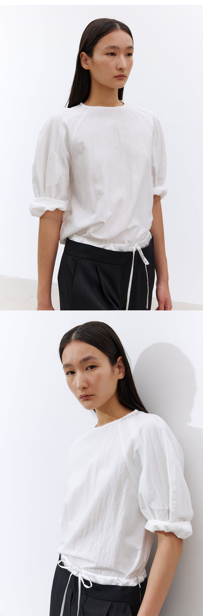 Understanding - Korean Women Fashion - #momslook - Roll-Up Balloon Blouse - 3