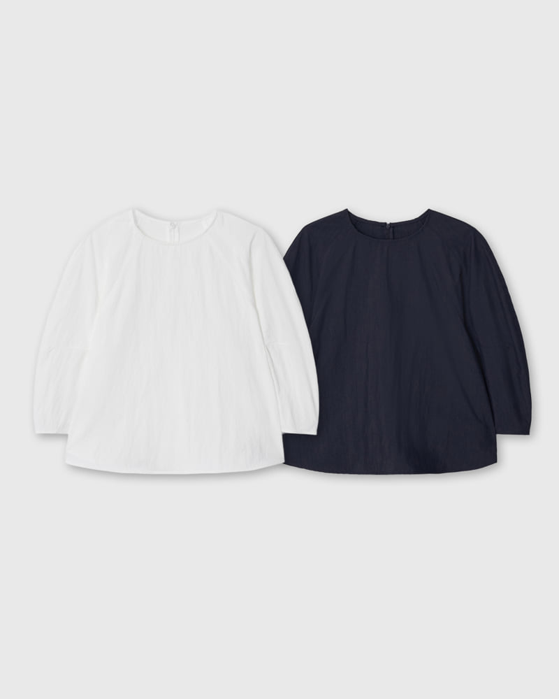 Understanding - Korean Women Fashion - #momslook - Roll-Up Balloon Blouse - 5