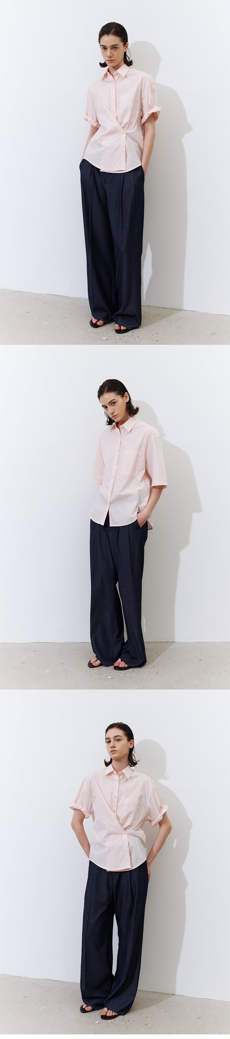 Understanding - Korean Women Fashion - #momslook - Roll-Up Basic Shirt - 2