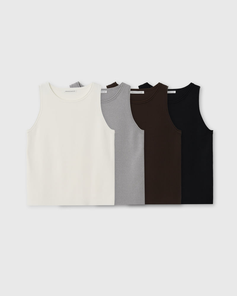 Understanding - Korean Women Fashion - #momslook - Rolled Sleeveless Knitwear - 7