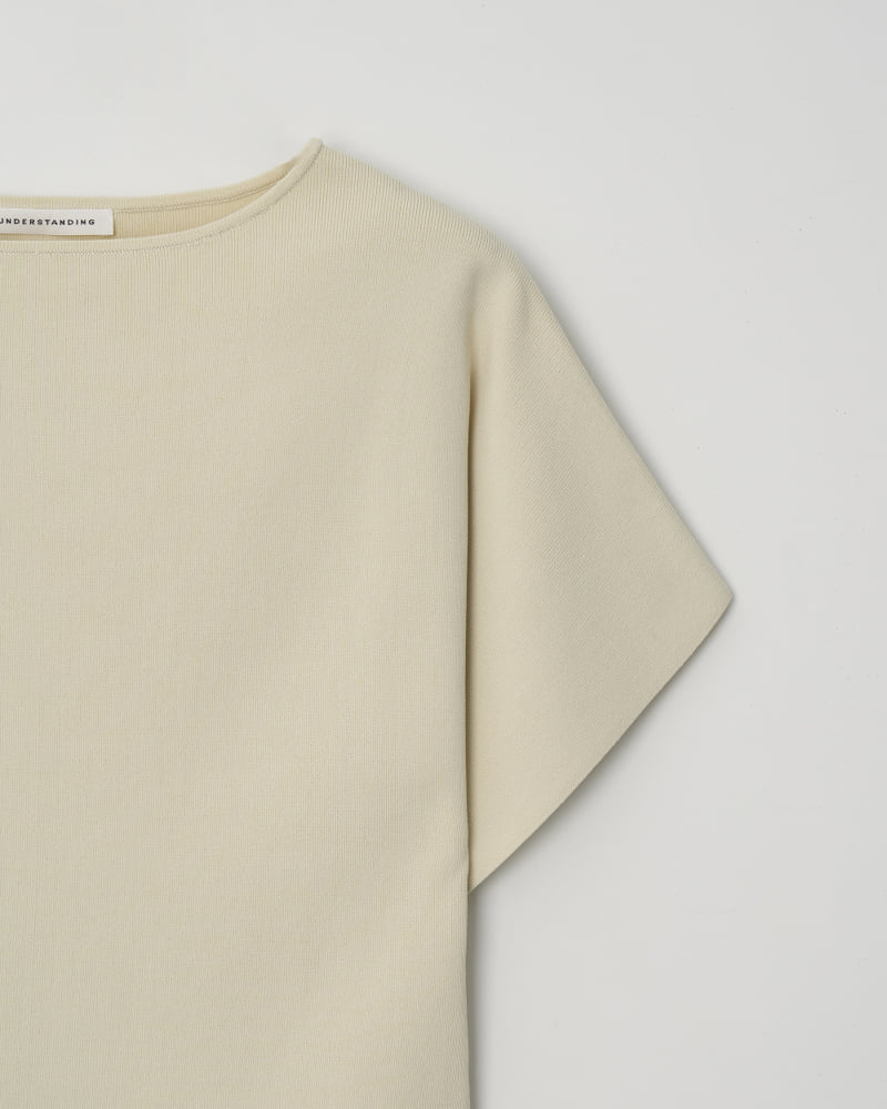 Understanding - Korean Women Fashion - #momslook - Boat Hool Short Sleeve Knit - 12