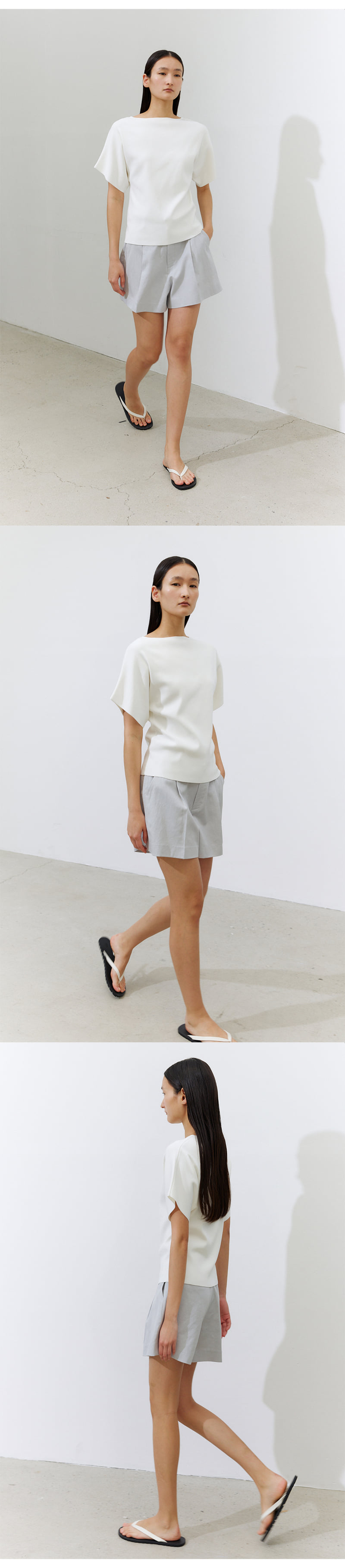 Understanding - Korean Women Fashion - #momslook - Boat Hool Short Sleeve Knit - 2