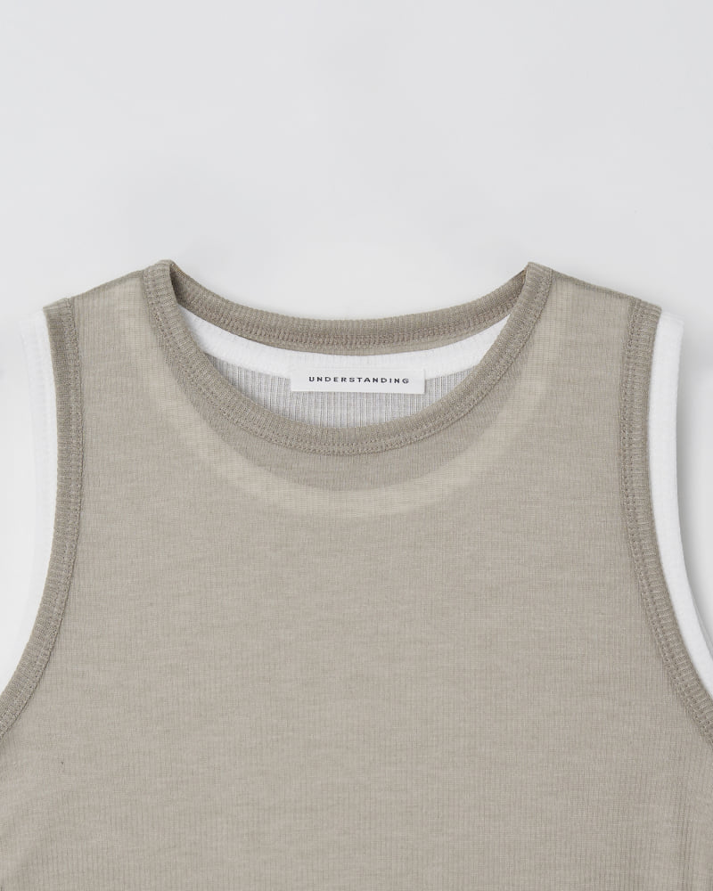 Understanding - Korean Women Fashion - #pursuepretty - Double Sleeveless Layered - 8