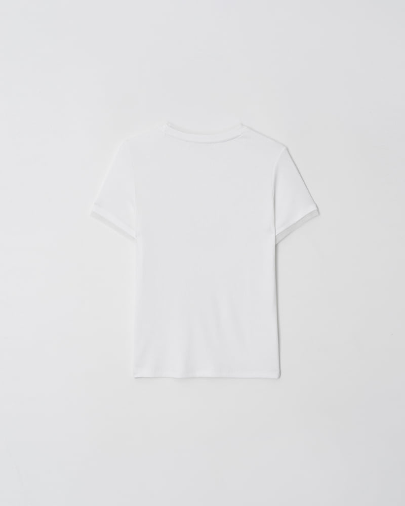 Understanding - Korean Women Fashion - #pursuepretty - Mesh Detail Short Sleeve Tee - 7