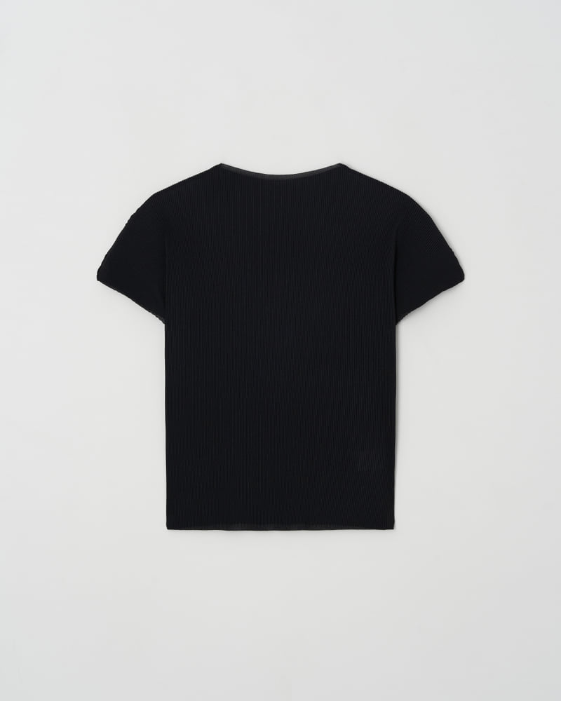 Understanding - Korean Women Fashion - #restrostyle - Light Pleated Short Sleeve Top - 9