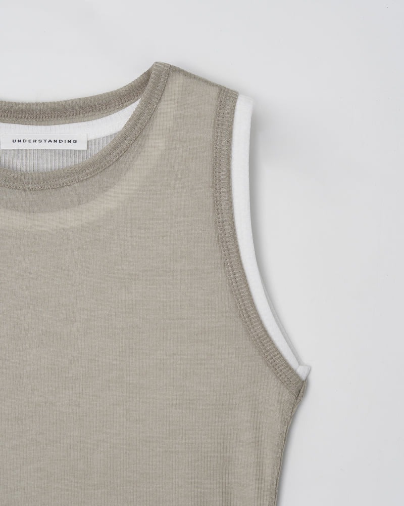 Understanding - Korean Women Fashion - #restrostyle - Double Sleeveless Layered - 9