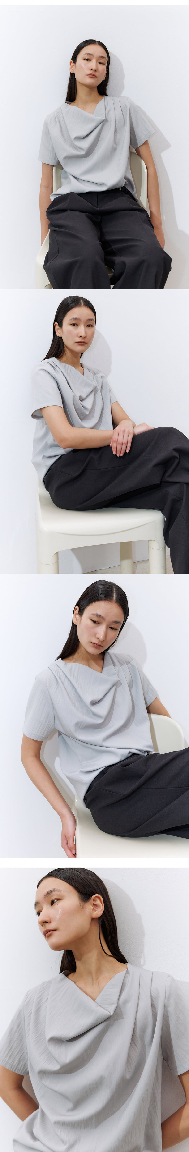 Understanding - Korean Women Fashion - #romanticstyle - Neck Flare Blouse - 3
