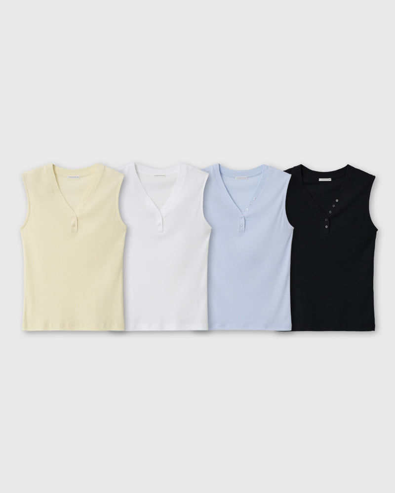 Understanding - Korean Women Fashion - #romanticstyle - Y Button Sleeveless - 6