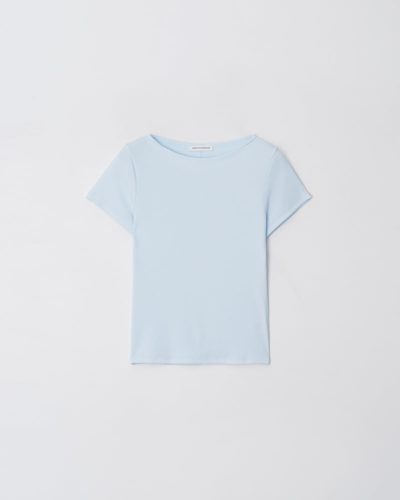 Understanding - Korean Women Fashion - #shopsmall - Ribbed Boat Neck Short Sleeve - 8