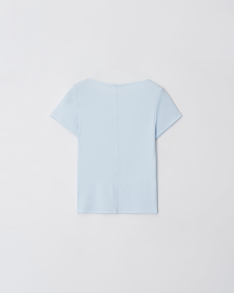 Understanding - Korean Women Fashion - #thatsdarling - Ribbed Boat Neck Short Sleeve - 9